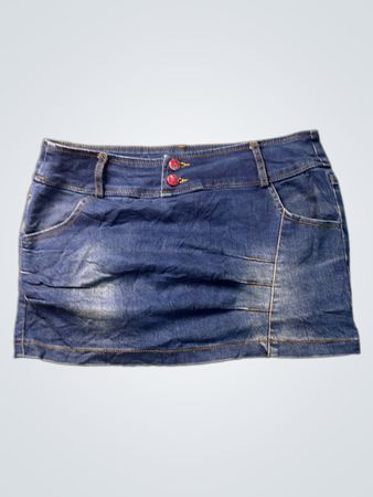 Blauer Jeans-Minirock