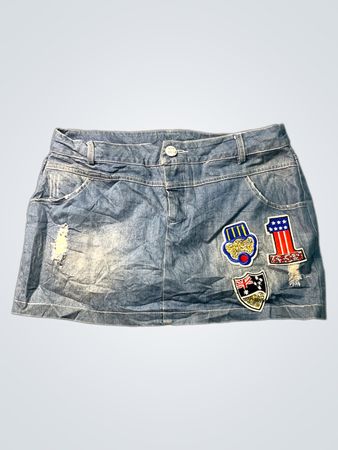 Jeansrock mit Royal Yacht Club-Patch