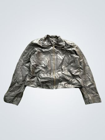 REVUE Veste en cuir noire