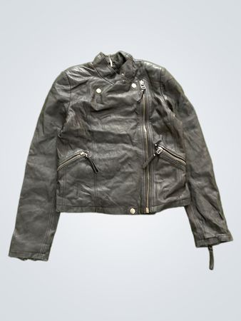 IRO Veste motard en cuir noir