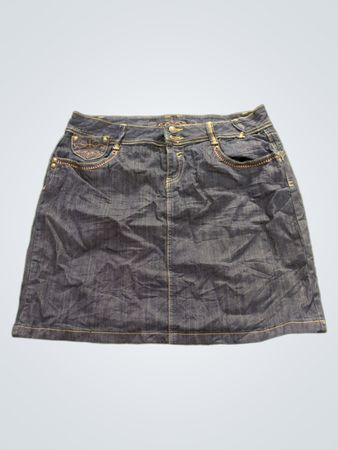 Jeansrock mit Stickerei