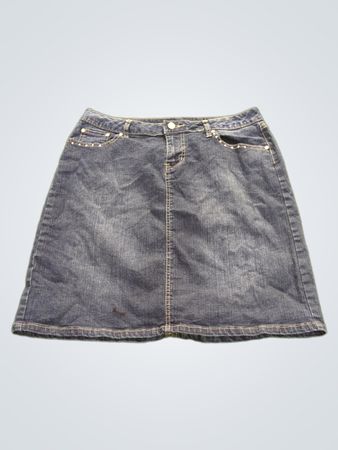 Roz & Ali Women's Embellished Denim Skirt