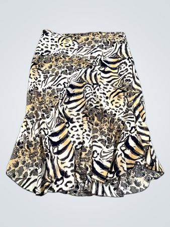 Animal Print Midi Skirt