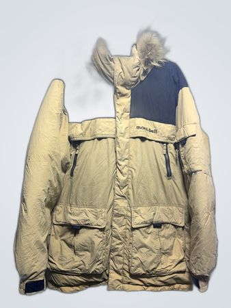 Montbell Khaki Hooded Puffer Jacket
