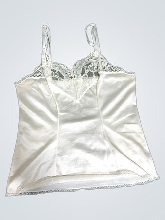 Victoria's Secret White Lace Trim Camisole