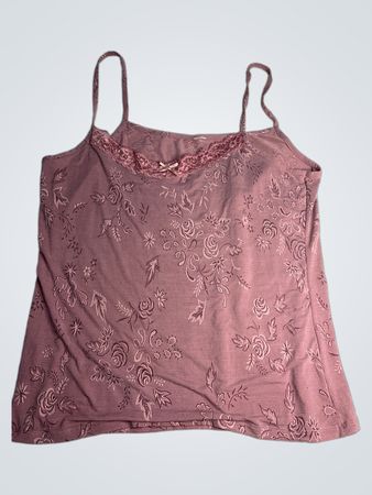 Floral Print Camisole mit Spitzenbesatz