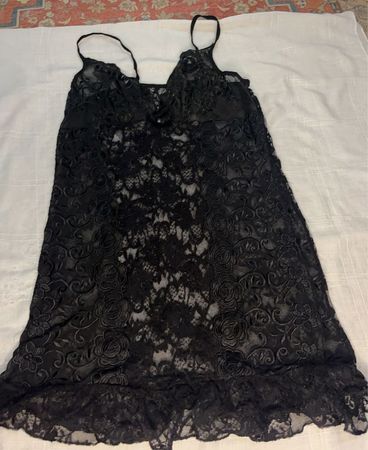Schwarzer Spitzen-Slip