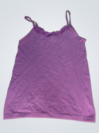 Benetton Lila Spitze Trim Spaghetti-Top