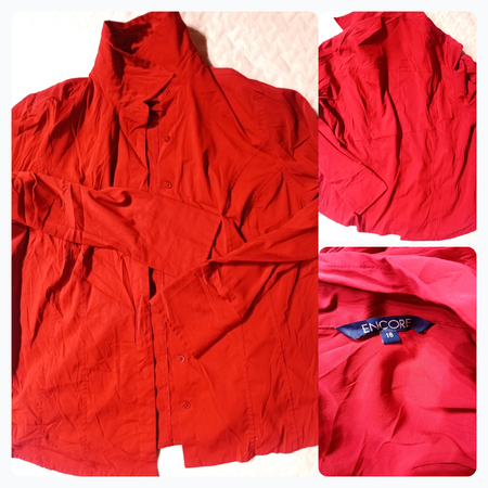 Chemise rouge à boutons