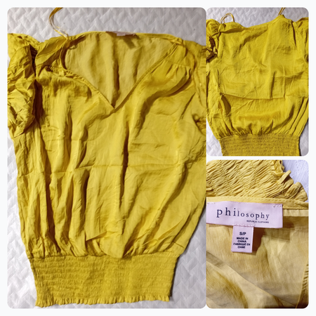 Philosophy Republic Clothing Yellow Blouse