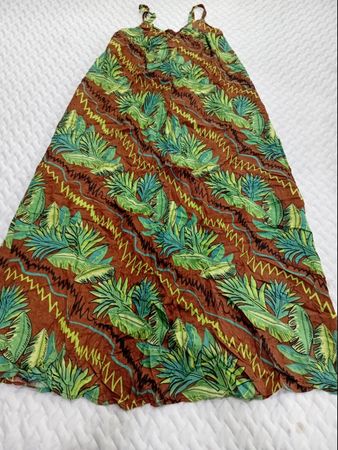 Hula Bay Tropical Print Maxi Dress