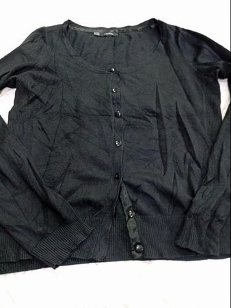 Black Button-Down Cardigan