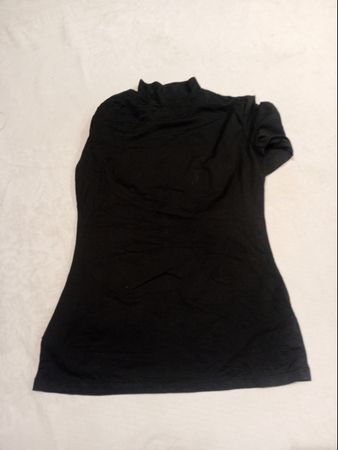 Black Turtleneck Long Sleeve Top