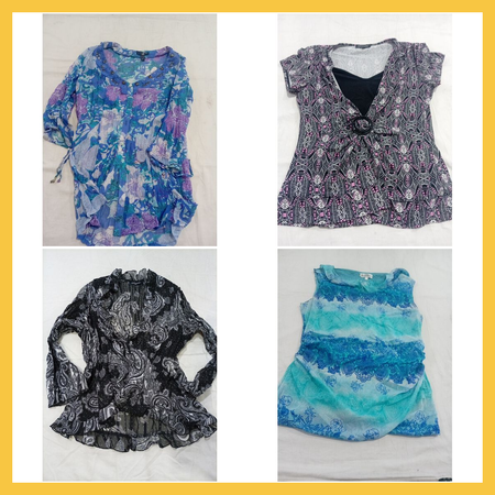 Printed Blouse Bundle Notations Papaya Northern Reflections Optionelle Pentone 7 Piece