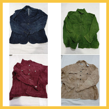Corduroy Jacket Bundle - Eddie Bauer, Lee, Schott & More 15 Pc Lot