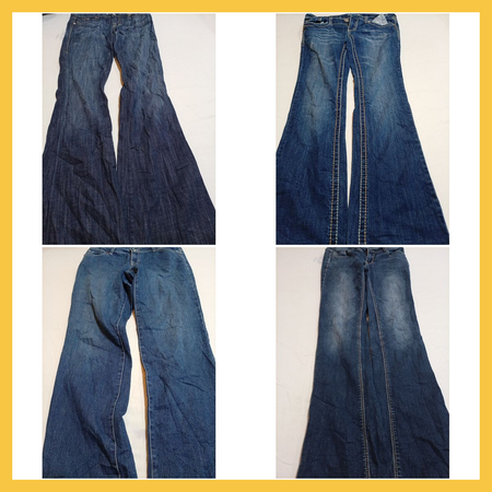 Giant Flare Jeans Bundle 11pcs Blue Denim Lot
