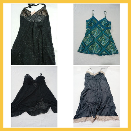 Ensemble de robes nuisette - Lot de lingerie de 15 pièces d'ASOS, Xhilaration, Cosabella et plus de chemises en satin et en dentelle