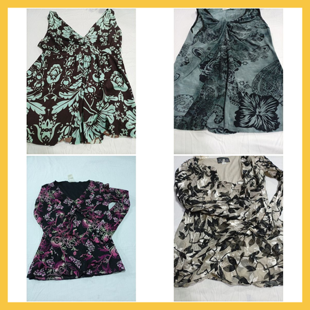 Ensemble de blouses florales et imprimées - Mélange de 15 pièces de CATO, Tahari et plus