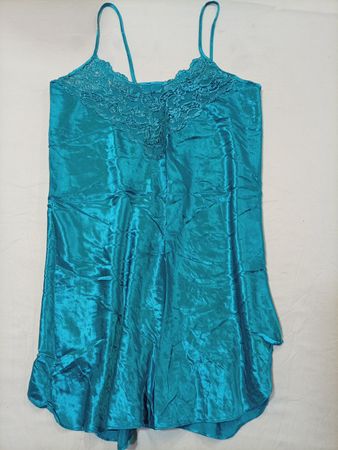 Intimate Moods Teal Satin Chemise