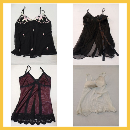 Conjunto de Camisolas de Renda - 15 Peças Mix de Victoria's Secret, Abercrombie & Fitch, Jones New York e Mais