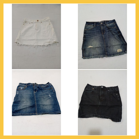 Denim Minirock Bundle - 14 Stück Mischmarken Bershka, Abercrombie & Fitch, We The Free & Mehr