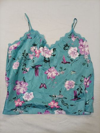 INC International Concepts Lace Trim Floral Camisole