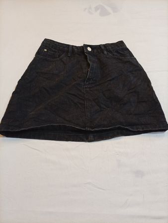 Missguided Black Denim Skirt