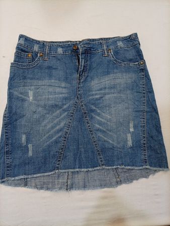 Hydraulic Denim Skirt