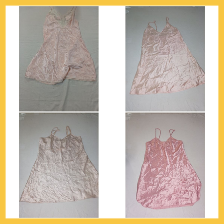 Conjunto de satén rosa y encaje: Victoria's Secret, Wendy Ann y más vestidos de slip y camisetas