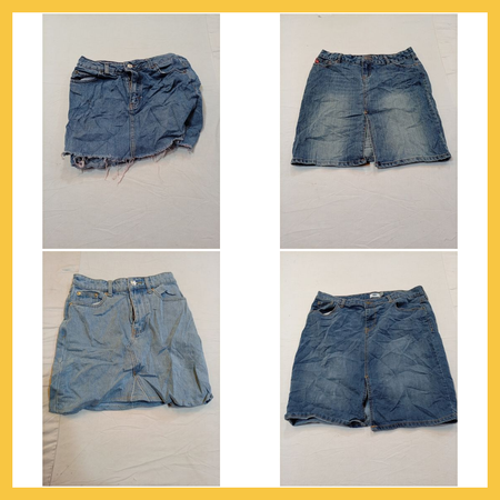 Pacote de Saia de Jeans Topshop, Moto e Mais, Mistura de Shorts de Jeans