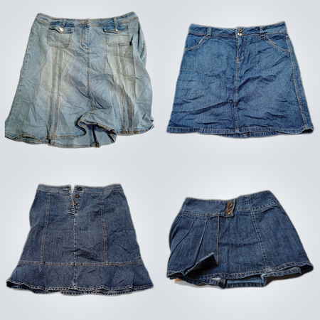 Ensemble de Jupes en Jean : Mix de 12 Pièces de Marques Non Identifiées, Calvin Klein, CATO & Plus