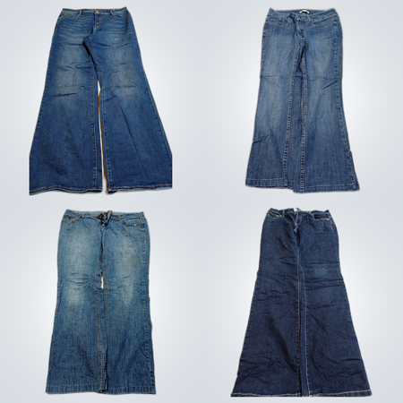 Flare Jeans & Denim Skirts Bundle Levi's Guess Riders George Route 66