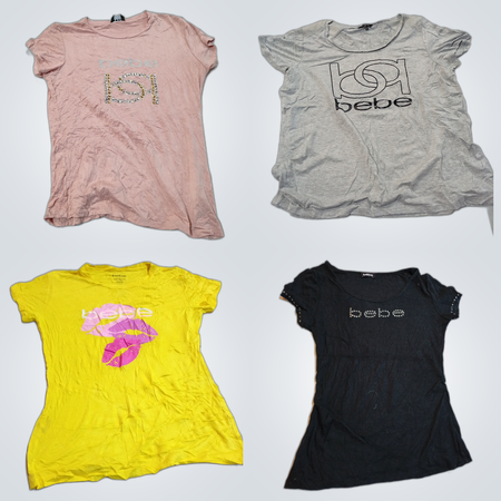 pack de T-shirts bebe 10 pièces Rose Gris Jaune Noir T-shirts imprimés