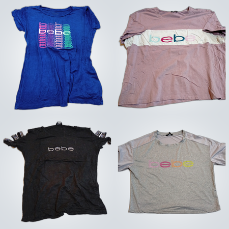 bebe T-Shirt Bundle 10-Pack Printed Tees Assorted Colors
