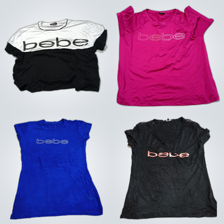 bebe T-Shirt Bundle - 10 Piece Women's Tee Lot