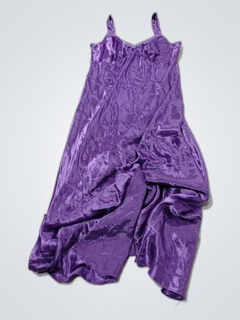 Lila Satin-Chemise