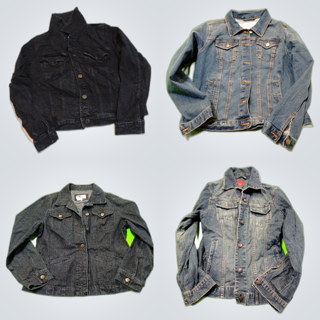 Y2K Denim Military Jacket