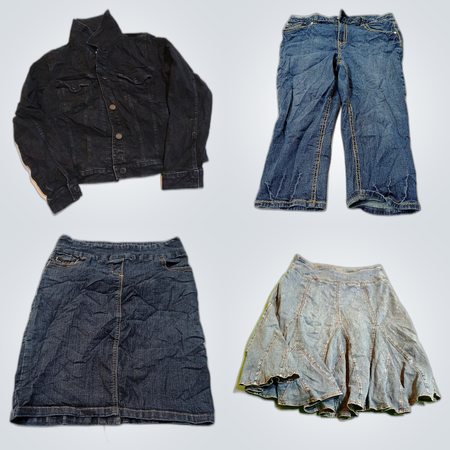 Designer Denim Jackets & Skirts Bundle: Levi's, Talbots, BAPE & More