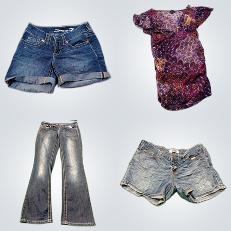 Designer-Pullover & Denim-Shorts-Bundle Croft & Barrow CHICME Levi's Amethyst