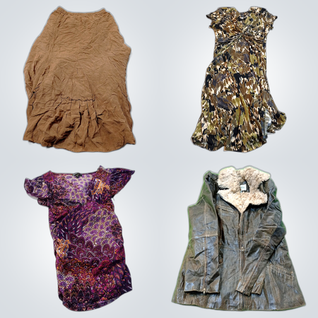 Fashionable Bundle: 9-Piece Women's Clothing Mix - Dresses Tops Jackets Skirts