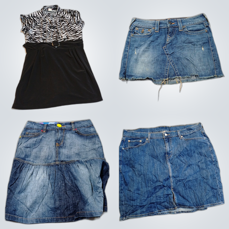 Ensemble de 16 pièces de robes en dentelle, en denim et de soirée de Designer & Brand Name