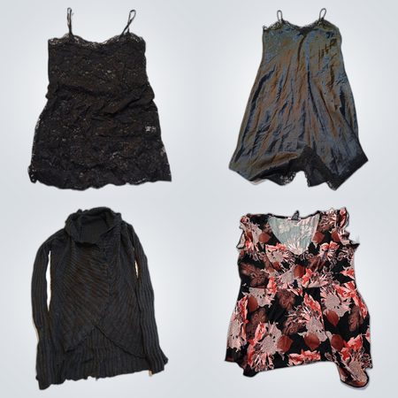 Black Lace & Satin Bundle: George, Daisy Fuentes & More Slip Dresses, Tops & Skirts
