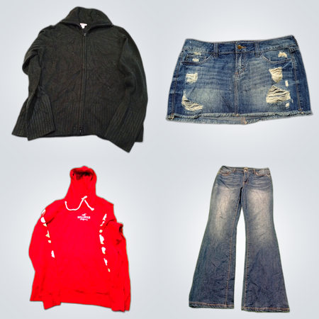 Roxy, Juicy Couture & Hollister Bundle: 12pcs Mix Hoodies, Jackets, Pants & Skirts