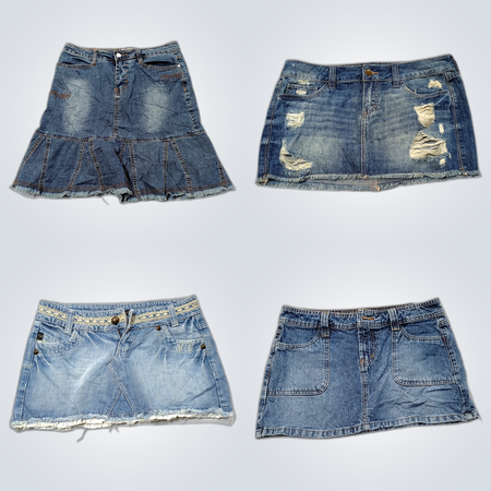 Denim mini skirt