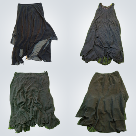 Y2K Gothic Asymetric Unknowns Skirts