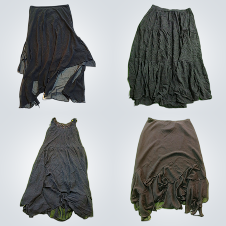 Y2K Gothic Asymetric Skirts Bundle