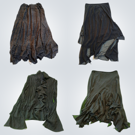 Black Skirt and Blouse Unknowns