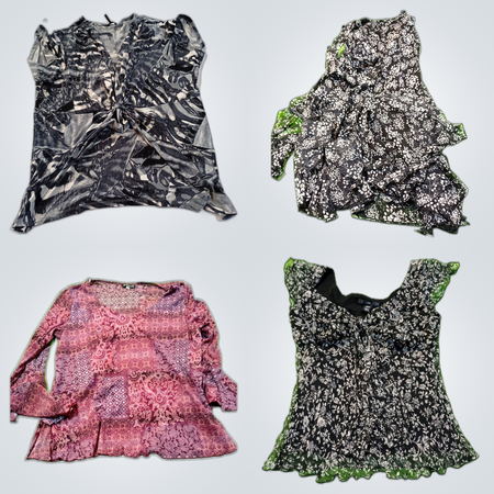 Designer Blouse Bundle Alfani Chadwicks daisy fuentes Silk Printed Lace Tops 7pcs