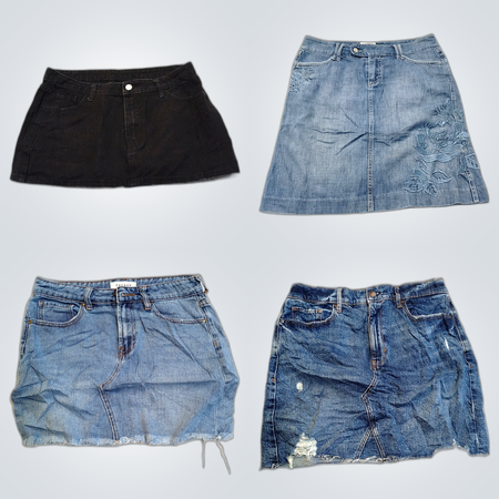 Pacotes de saias de denim