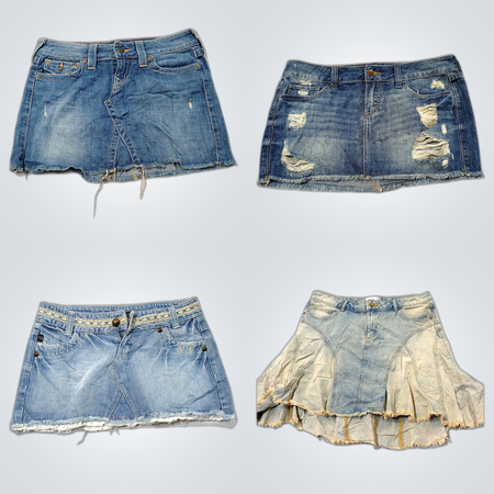Denim mini skirt